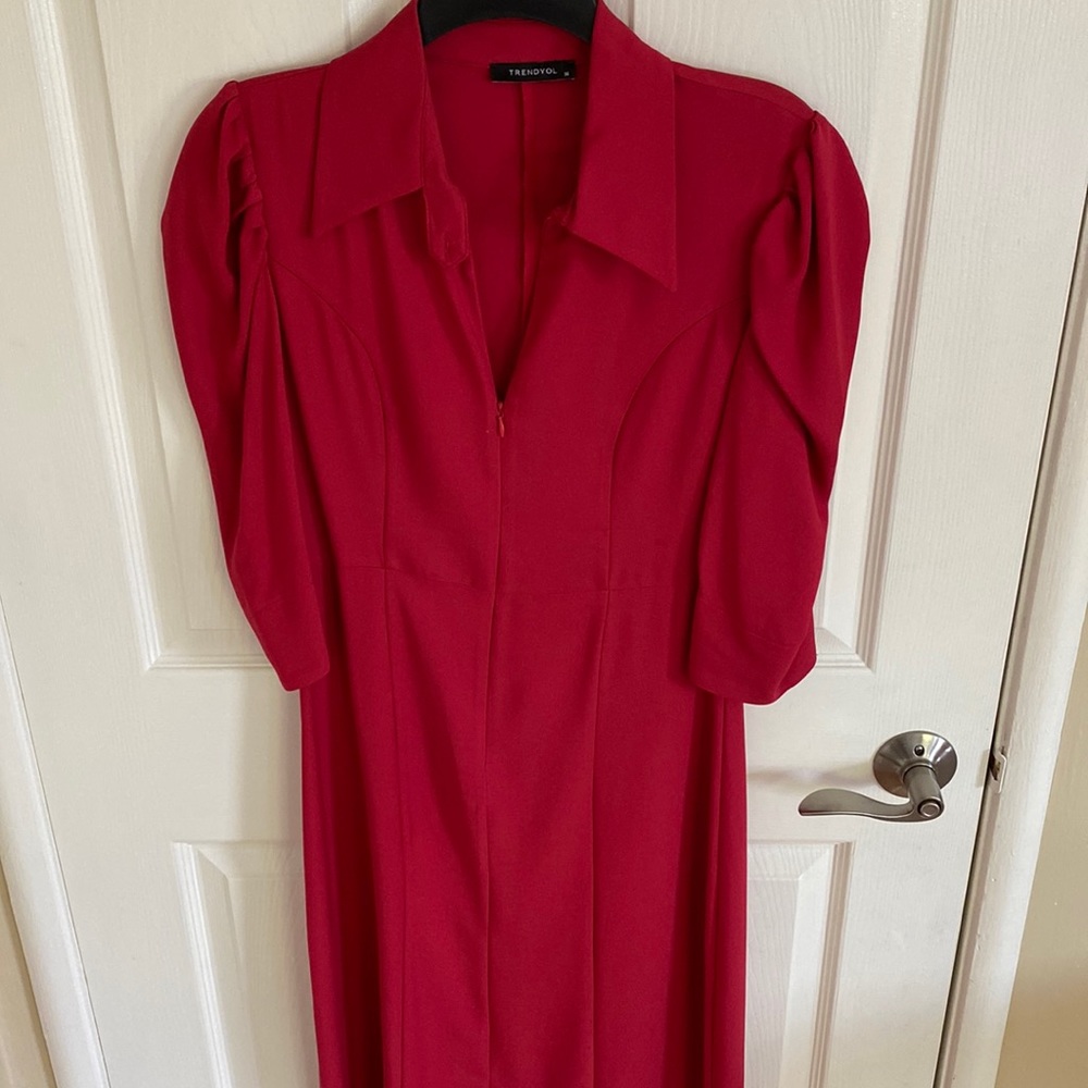 Red midi size dress in size 36